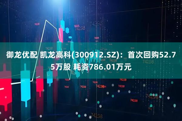 御龙优配 凯龙高科(300912.SZ)：首次回购52.75万股 耗资786.01万元