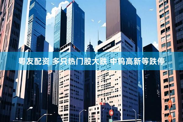 粤友配资 多只热门股大跌 中钨高新等跌停
